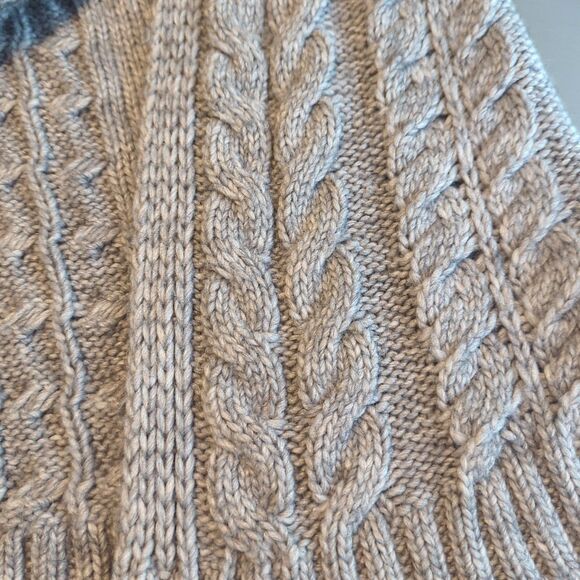 Anthropologie Elsamanda Sweater Cardigan Womens Small Gray Chunky Knit Open Long - Picture 7 of 7